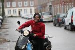 Rotterdam 17 januari 2020
Imanuelle Grives op haar scooter in Rotterdam.