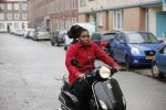 Rotterdam 17 januari 2020
Imanuelle Grives op haar scooter in Rotterdam.