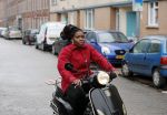 Rotterdam 17 januari 2020
Imanuelle Grives op haar scooter in Rotterdam.
