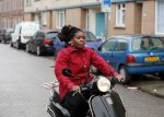 Rotterdam 17 januari 2020
Imanuelle Grives op haar scooter in Rotterdam.