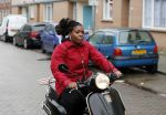 Rotterdam 17 januari 2020
Imanuelle Grives op haar scooter in Rotterdam.