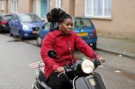 Rotterdam 17 januari 2020
Imanuelle Grives op haar scooter in Rotterdam.