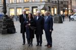 Amsterdam 14 januari 2020
Nieuwjaarsreceptie van Koningin Maxima en Koning Willem Alexander in het paleis op de dam. de 4 burgemeesters van de grote steden . vlnr Johan Remkes Femke Halsema Jan v Zanen en Aboutaleb