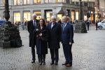 Amsterdam 14 januari 2020
Nieuwjaarsreceptie van Koningin Maxima en Koning Willem Alexander in het paleis op de dam. de 4 burgemeesters van de grote steden . vlnr Johan Remkes Femke Halsema Jan v Zanen en Aboutaleb