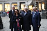 Amsterdam 14 januari 2020
Nieuwjaarsreceptie van Koningin Maxima en Koning Willem Alexander in het paleis op de dam. de 4 burgemeesters van de grote steden . vlnr Johan Remkes Femke Halsema Jan v Zanen en Aboutaleb