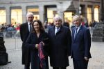 Amsterdam 14 januari 2020
Nieuwjaarsreceptie van Koningin Maxima en Koning Willem Alexander in het paleis op de dam. de 4 burgemeesters van de grote steden . vlnr Johan Remkes Femke Halsema Jan v Zanen en Aboutaleb