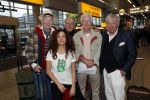 Schiphol 4 februari 2020
Katja Schuurman Peter Faber Willibrord Frequin Gerard Cox en Barrie Stevens vertrekkenb vanaf schiphol naar Suriname voor de opnames van het RTL4 programma Beter laat dan ooit.