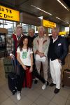Schiphol 4 februari 2020
Katja Schuurman Peter Faber Willibrord Frequin Gerard Cox en Barrie Stevens vertrekkenb vanaf schiphol naar Suriname voor de opnames van het RTL4 programma Beter laat dan ooit.