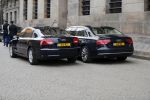 Amsterdam 15 januari 2020
Tweede dag van de nieuwjaarsreceptie in paleis op de dam .Koning Willem Alexander Koningin Maxima en Prinses Beatrix zijn aanwezig. de 2 autos van Alexander en Maxima . De auto van Maxima komt uit 2007 en van Alexander uit 2017. Zijn beide audi A8