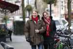 Amsterdam 11 februari 2020
Marianne Timmer met goede vriend Cees Wijburg op de cornelis schuytstraat