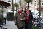 Amsterdam 11 februari 2020
Marianne Timmer met goede vriend Cees Wijburg op de cornelis schuytstraat
