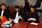 Lelystad 15 januari 2020
Rechtszaak Rosanna Kluivert en haar zoon Nino Wilkes tegen het tv programma Tros Opgelicht bij de rechtbank in Lelystad. Rosanna met haar advocaat Royce de Vries