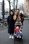 Amsterdam 1 februari 2020
Roxeanne Hazes met vriend Erik Zennes en zoon Fender bij artis.