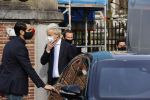 Amsterdam 21 februari 2021
Geert Wilders met zijn beveiliging in het vondelpark bij VondelCS