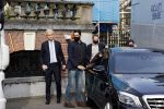 Amsterdam 21 februari 2021
Geert Wilders met zijn beveiliging in het vondelpark bij VondelCS