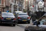 Amsterdam 21 februari 2021
Geert Wilders met zijn beveiliging in het vondelpark bij VondelCS