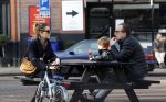 Amsterdam 21 februari 2021
Joost Nijsen  met zijn vriendin en ex van Joost Zwagerman Maaike Pereboom. Maaike heeft een zoontje van Joost Zwagerman