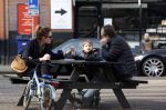 Amsterdam 21 februari 2021
Joost Nijsen  met zijn vriendin en ex van Joost Zwagerman Maaike Pereboom. Maaike heeft een zoontje van Joost Zwagerman