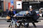 Amsterdam 21 februari 2021
Joost Nijsen  met zijn vriendin en ex van Joost Zwagerman Maaike Pereboom. Maaike heeft een zoontje van Joost Zwagerman