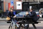 Amsterdam 21 februari 2021
Joost Nijsen  met zijn vriendin en ex van Joost Zwagerman Maaike Pereboom. Maaike heeft een zoontje van Joost Zwagerman