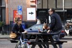 Amsterdam 21 februari 2021
Joost Nijsen  met zijn vriendin en ex van Joost Zwagerman Maaike Pereboom. Maaike heeft een zoontje van Joost Zwagerman