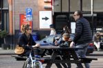 Amsterdam 21 februari 2021
Joost Nijsen  met zijn vriendin en ex van Joost Zwagerman Maaike Pereboom. Maaike heeft een zoontje van Joost Zwagerman