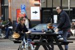 Amsterdam 21 februari 2021
Joost Nijsen  met zijn vriendin en ex van Joost Zwagerman Maaike Pereboom. Maaike heeft een zoontje van Joost Zwagerman