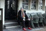 Amsterdam 4 maart 2021
Peter Faber zit elke ochtend tijdens corona bij cafe Kobalt op terras.