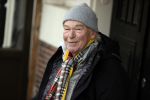 Amsterdam 4 maart 2021
Peter Faber zit elke ochtend tijdens corona bij cafe Kobalt op terras.