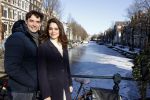 Amsterdam 12 februari 2021
Thierry Baudet en zijn verloofde Davide Heijmans bij de bevroren grachten in Amsterdam.
