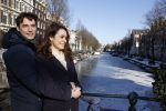 Amsterdam 12 februari 2021
Thierry Baudet en zijn verloofde Davide Heijmans bij de bevroren grachten in Amsterdam.