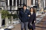 Amsterdam 12 februari 2021
Thierry Baudet en zijn verloofde Davide Heijmans bij de bevroren grachten in Amsterdam.