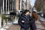 Amsterdam 12 februari 2021
Thierry Baudet en zijn verloofde Davide Heijmans bij de bevroren grachten in Amsterdam.