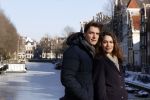 Amsterdam 12 februari 2021
Thierry Baudet en zijn verloofde Davide Heijmans bij de bevroren grachten in Amsterdam.