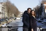 Amsterdam 12 februari 2021
Thierry Baudet en zijn verloofde Davide Heijmans bij de bevroren grachten in Amsterdam.