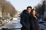 Amsterdam 12 februari 2021
Thierry Baudet en zijn verloofde Davide Heijmans bij de bevroren grachten in Amsterdam.