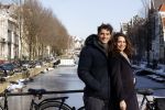 Amsterdam 12 februari 2021
Thierry Baudet en zijn verloofde Davide Heijmans bij de bevroren grachten in Amsterdam.