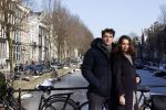 Amsterdam 12 februari 2021
Thierry Baudet en zijn verloofde Davide Heijmans bij de bevroren grachten in Amsterdam.