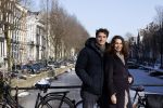 Amsterdam 12 februari 2021
Thierry Baudet en zijn verloofde Davide Heijmans bij de bevroren grachten in Amsterdam.