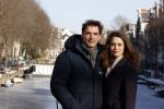 Amsterdam 12 februari 2021
Thierry Baudet en zijn verloofde Davide Heijmans bij de bevroren grachten in Amsterdam.
