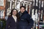 Amsterdam 12 februari 2021
Thierry Baudet en zijn verloofde Davide Heijmans bij de bevroren grachten in Amsterdam.