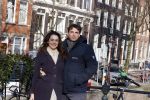 Amsterdam 12 februari 2021
Thierry Baudet en zijn verloofde Davide Heijmans bij de bevroren grachten in Amsterdam.