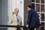 Amsterdam 26 februari 2021
Theo Hiddema en Thierry Baudet voor het huis / praktijk van Theo op de gracht in Amsterdam.