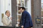Amsterdam 26 februari 2021
Theo Hiddema en Thierry Baudet voor het huis / praktijk van Theo op de gracht in Amsterdam.