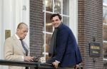 Amsterdam 26 februari 2021
Theo Hiddema en Thierry Baudet voor het huis / praktijk van Theo op de gracht in Amsterdam.