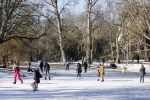 Amsterdam 9 februari 2021
Sneeuw in het vondelpark. Er wordt volop geschaatst in het vondelpark.