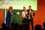 Schiphol 21 februari 2022
De olympische sporters en medaille winnaars komen terug uit Peking en worden gehuldigd in het Hilton Hotel. Antoinette de Jong met verloofde / vriend