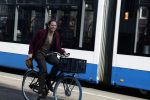 Amsterdam 15 februari 2022
Edwin Oudshoorn met hoed op de fiets in Amsterdam