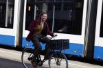 Amsterdam 15 februari 2022
Edwin Oudshoorn met hoed op de fiets in Amsterdam