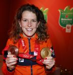 Schiphol 21 februari 2022
De olympische sporters en medaille winnaars komen terug uit Peking en worden gehuldigd in het Hilton Hotel. Ireen Wust
